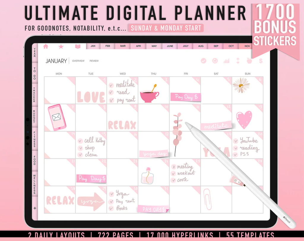 PLR Menstrual Cycle Planner Horizontal